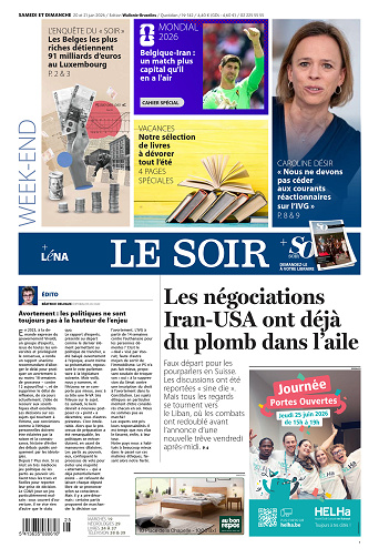Le Soir Wallonie-Bruxelles du samedi 20 et dimanche 21 juin 2026 + Lena + We