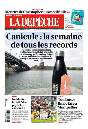 La Dépêche du Midi (16 Éditions) Du Dimanche 21 Juin 2026