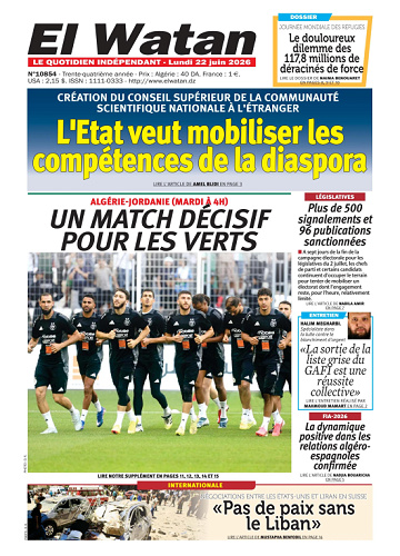El Watan Du Lundi 22 Juin 2026