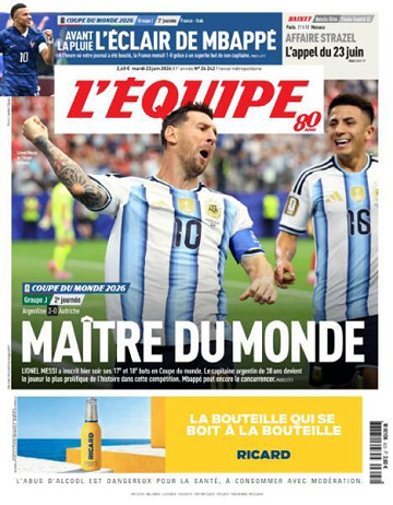 L’equipe du Mardi 23 Juin 2026