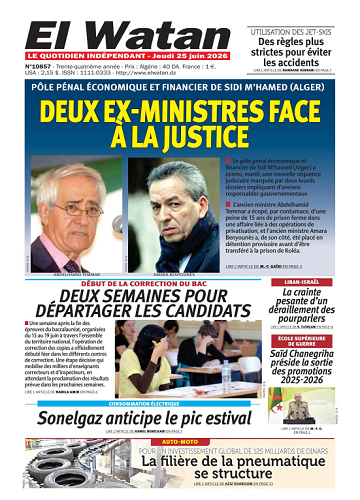 El Watan Du Jeudi 25 Juin 2026