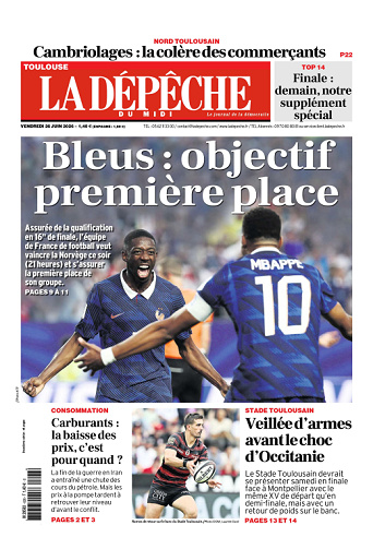 La Dépêche du Midi (16 Éditions) Du Vendredi 26 Juin 2026