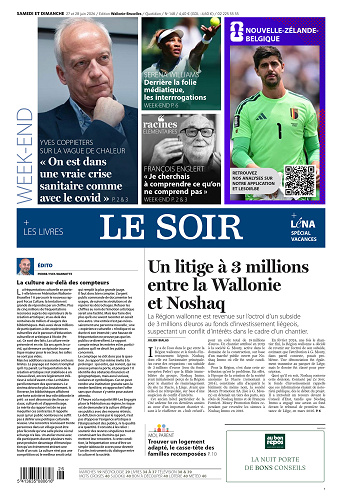 Le Soir Wallonie-Bruxelles du samedi 27 et dimanche 28 juin 2026 + Le Soir WE + Le Soir Lena