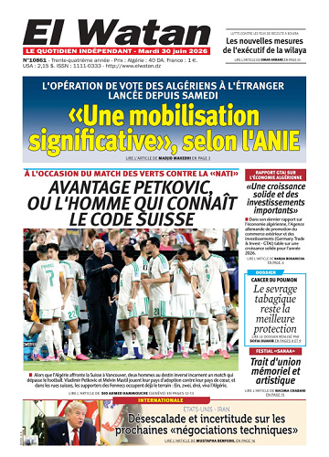 El Watan Du Mardi 30 Juin 2026