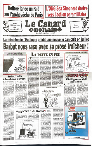 Le Canard Enchainé du Mercredi 1er Juillet 2026