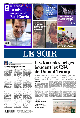 Le Soir Wallonie du mercredi 01 juillet 2026 + Le Soir Mad