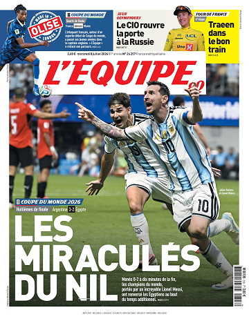 L’equipe du Mercredi 8 Juillet 2026