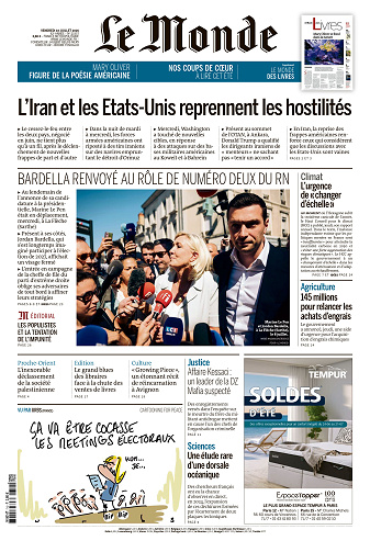 Le Monde Du Vendredi 10 Juillet 2026