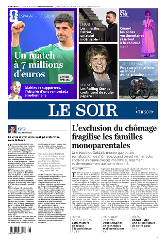 Le Soir Wallonie-Bruxelles du vendredi 10 juillet 2026 + TV Soir