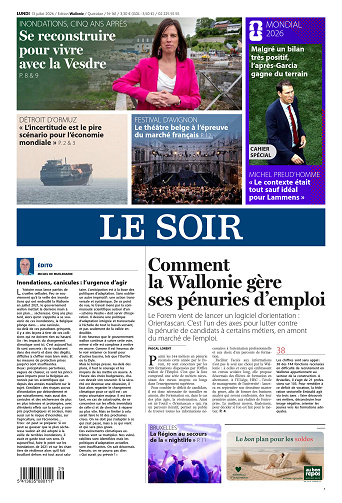 Le Soir Wallonie du lundi 13 juillet 2026