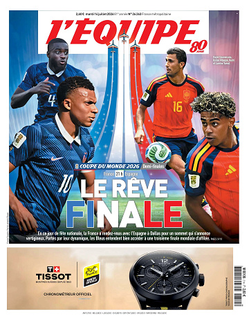 L'Equipe - 14 juillet 2026