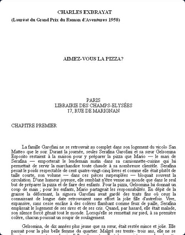 Aimez-Vous La Pizza ? -  Charles Exbrayat