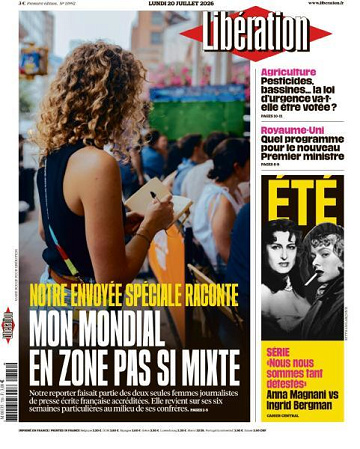 Libération du Lundi 20 Juillet 2026