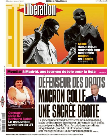 Libération du Mardi 21 Juillet 2026