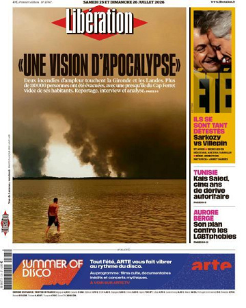 Libération du Samedi 25 et Dimanche 26 Juillet 2026