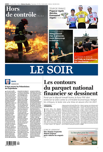 Le Soir Wallonie-Bruxelles du lundi 27 juillet 2026