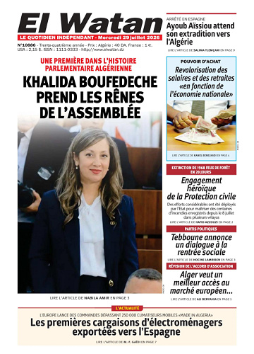 El Watan Du Mercredi 29 Juillet 2026