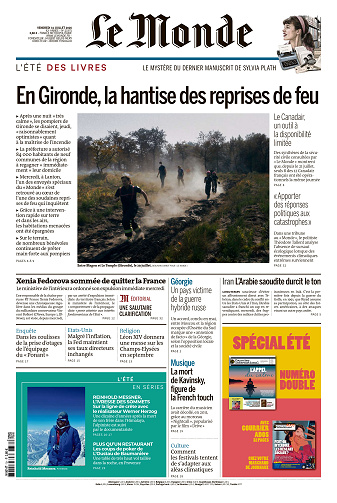 Le Monde du Vendredi 31 juillet 2026