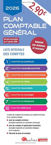 Collectif - Plan comptable général - 2026: Liste intégrale des comptes - Autorisé aux examens et concours (2026)