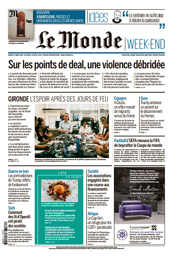 Le Monde Du Samedi 1er Août 2026