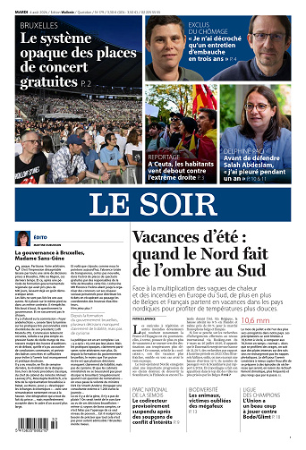 Le Soir Wallonie + Bruxelles du Mardi 04 Août 2026