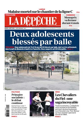 La Dépêche du Midi (10 Éditions) Du Mardi 4 Août 2026