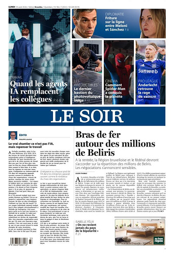 Le Soir Wallonie-Bruxelles du lundi 10 aout 2026