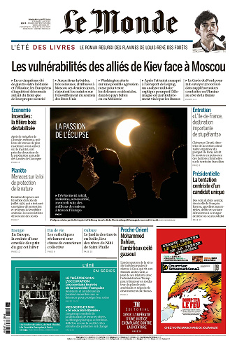 Le Monde Du Vendredi 14 Août 2026