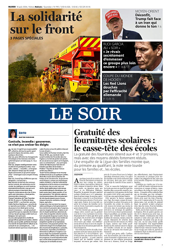 Le Soir Wallonie du mardi 18 aout 2026