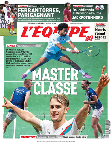 L’Équipe Du Lundi 24 Août 2026
