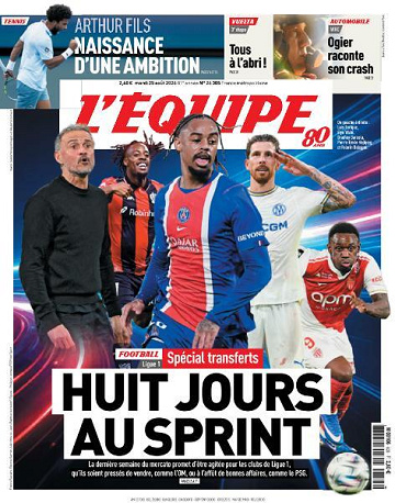 L’equipe du Mardi 25 Août 2026