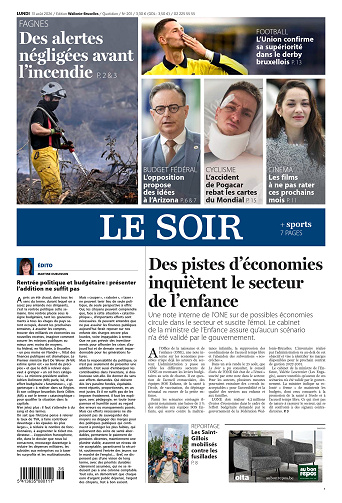 Le Soir Wallonie + Bruxelles Du Lundi 31 Août 2026