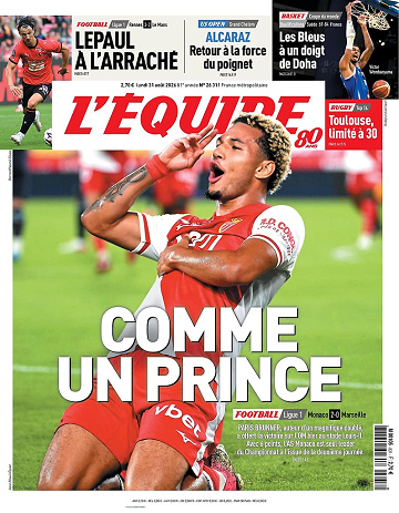 L’Équipe Du Lundi 31 Août 2026