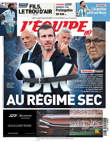 L’Équipe Du Mardi 1er Septembre 2026