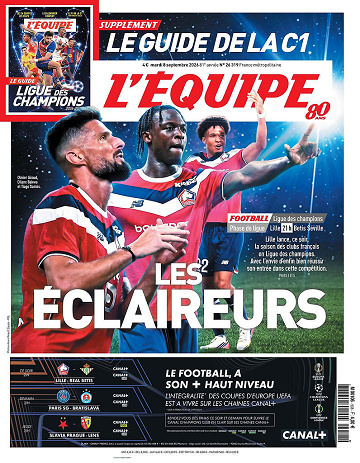 L’equipe du Mardi 8 Septembre 2026