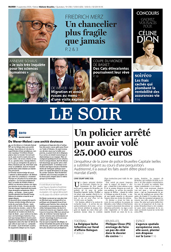 Le Soir Wallonie+Bruxelles Du Mardi 8 Septembre 2026