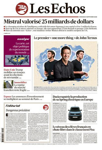 Les Echos - 9 Septembre 2026