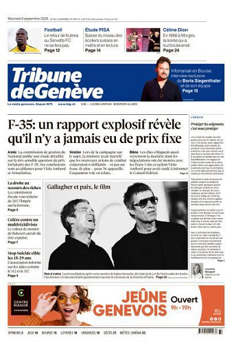 Tribune de Genève - 9 Septembre 2026
