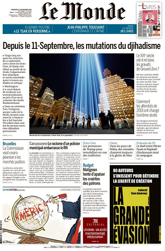 Le Monde du Vendredi 11 Septembre 2026