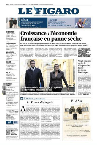 Le Figaro du Vendredi 11 Septembre 2026