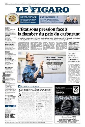 Le Figaro du Samedi 12 et Dimanche 13 Septembre 2026