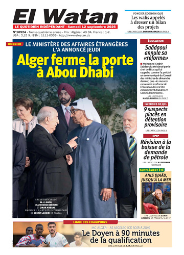 El Watan Du Samedi 12 Septembre 2026