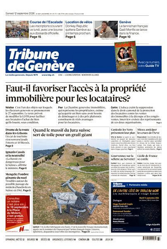 Tribune de Genève - 12 Septembre 2026