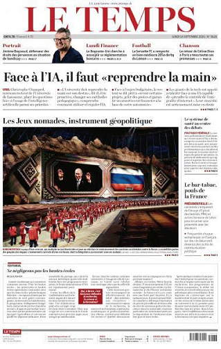 Le Temps - 14 Septembre 2026