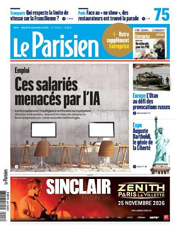 Le Parisien - 15 Septembre 2026