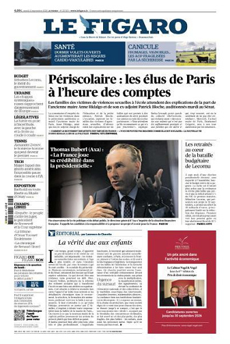 Le Figaro du Mardi 15 Septembre 2026