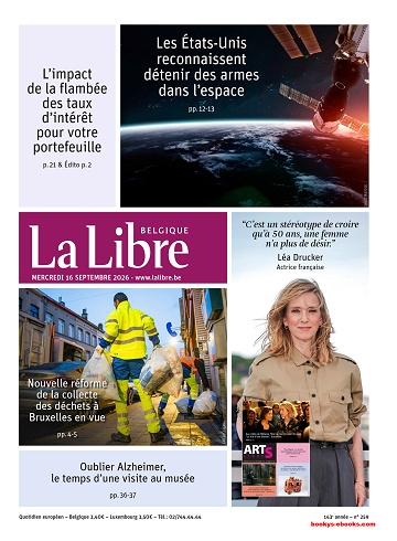 La Libre belgique + Libre Arts Du Mercredi 16 Septembre 2026