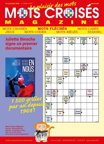 Mots Croisés Magazine - 10 Septembre 2026