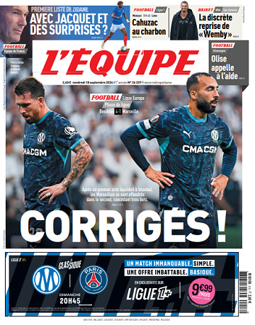 L’Équipe Du Vendredi 18 Septembre 2026