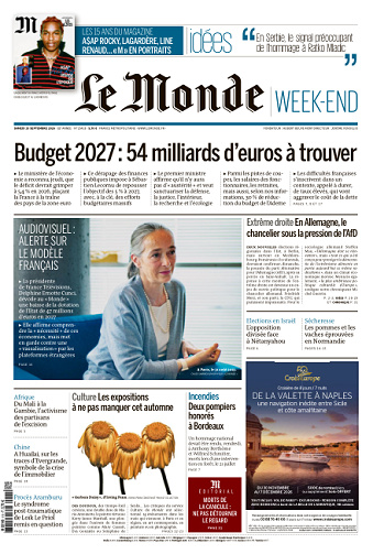Le Monde du Samedi 19 Septembre 2026